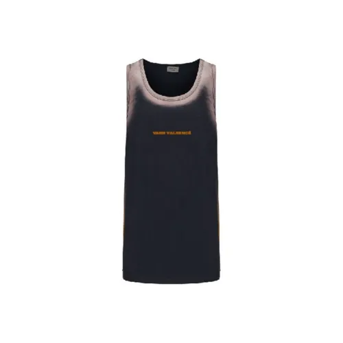 VANN VALRENCÉ Tank Tops Unisex Navy Blue