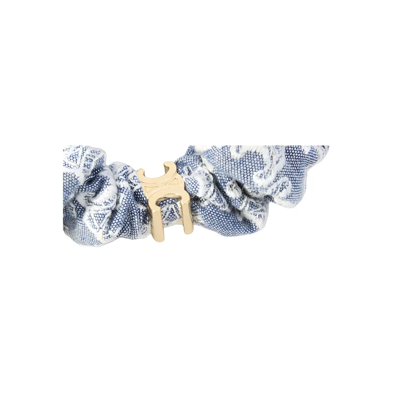CELINE Cotton, Polyester Hair Tie Women's Blue-2