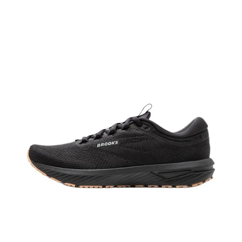 Brooks Revel 7 Cushioning And Breathable Low Top Running Shoes Men's Black-0