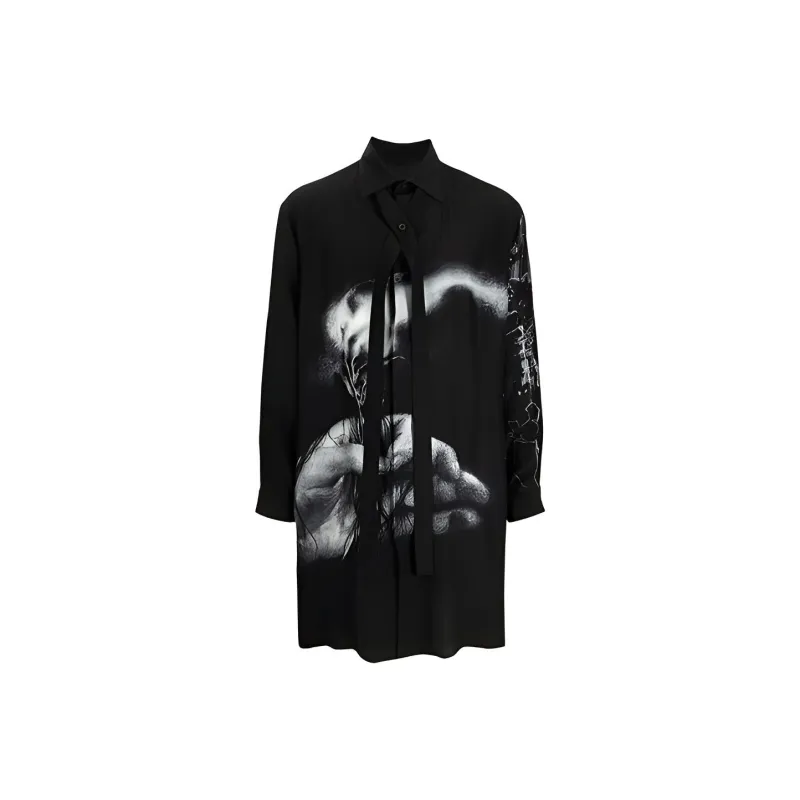 Yohji Yamamoto Printed Coat-0