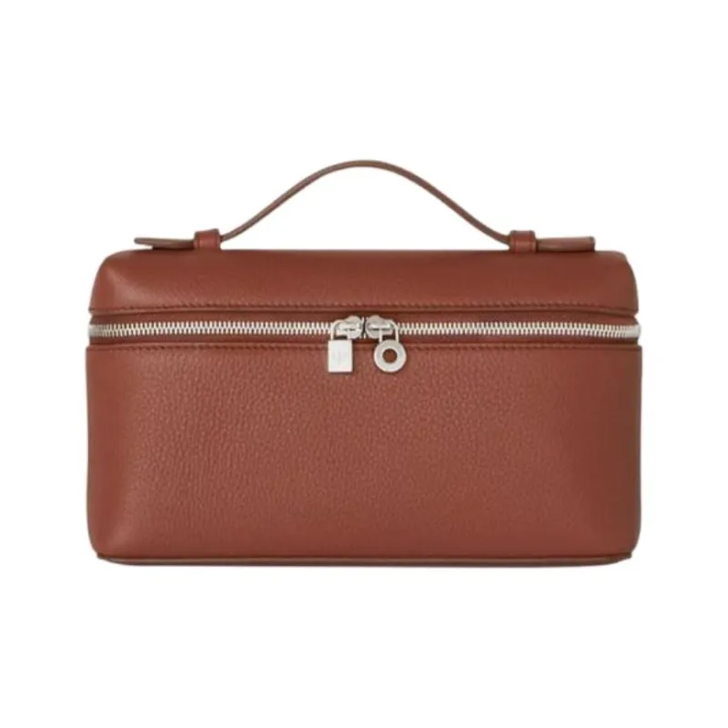Loro Piana Calfskin Shoulder Bag, Crossbody Bag, Handbag Regular Women's Brick Red-0