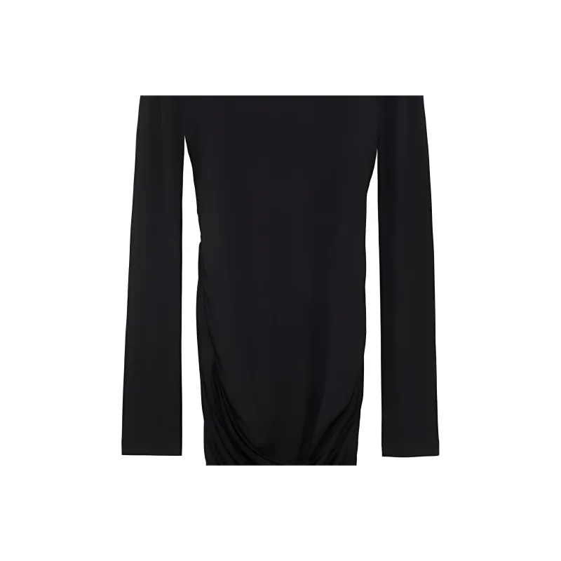 LOEWE Paula's Ibiza Draped Dress 'Black'-4