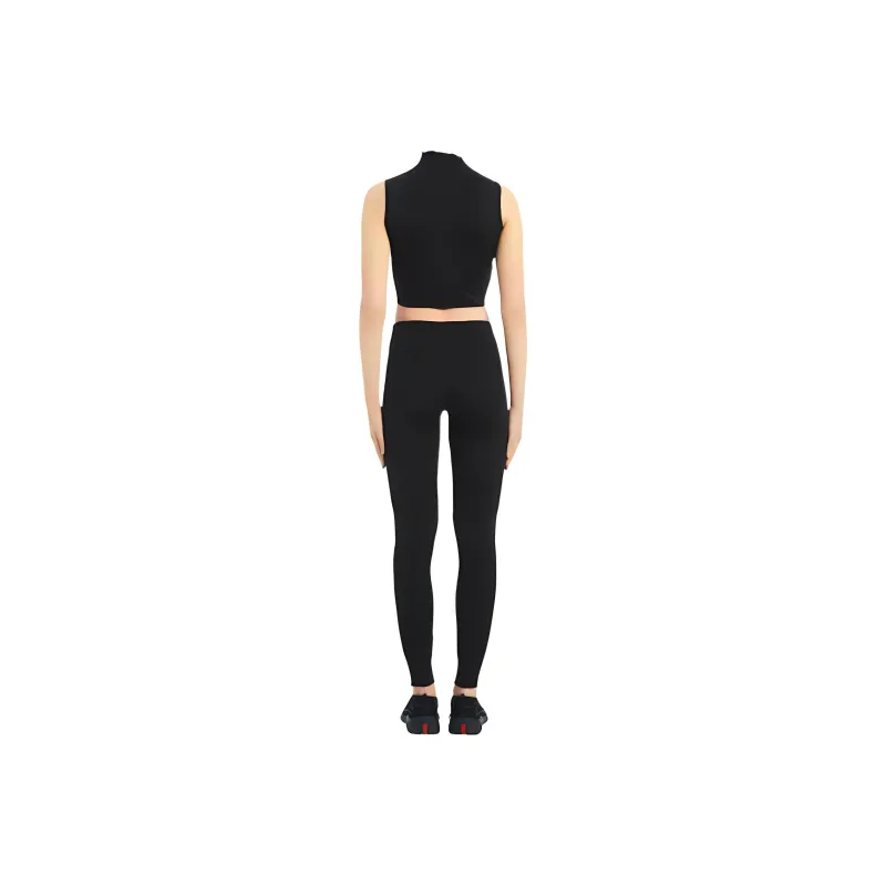PRADA Knitted Sports Pants Women's Black-2