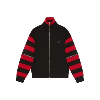 GUCCI Stripe sleeve Cotton Bomber Jacket
