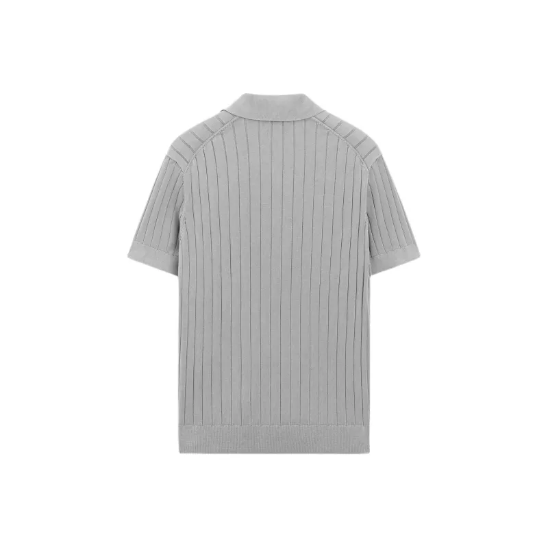 Massimo Dutti Polo Shirt Men's Medium Gray-1