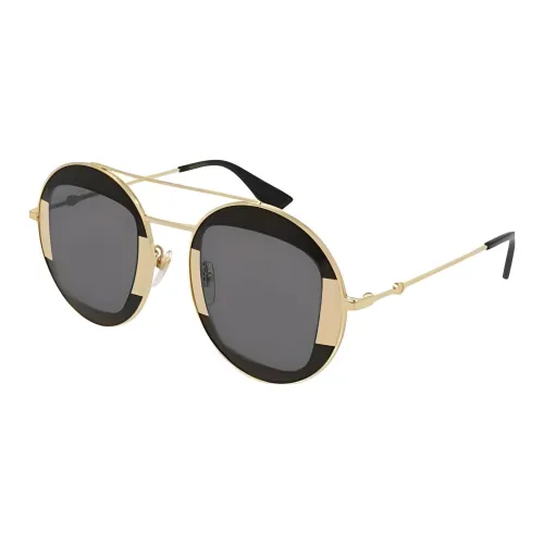 GUCCI Metal Acetate Aviator Sunglasses Women's Gold