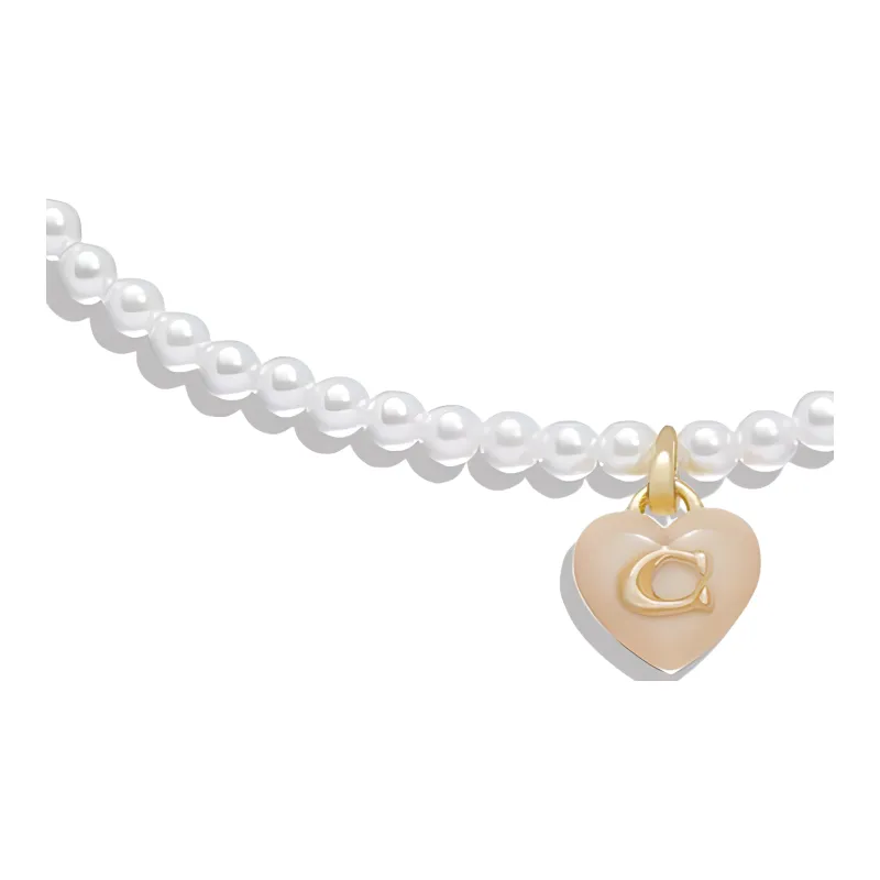 COACH Heart Pearl Choker-1