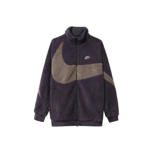 Nike Big Swoosh Reversible Boa Jacket Asia Sizing Cave Purple
