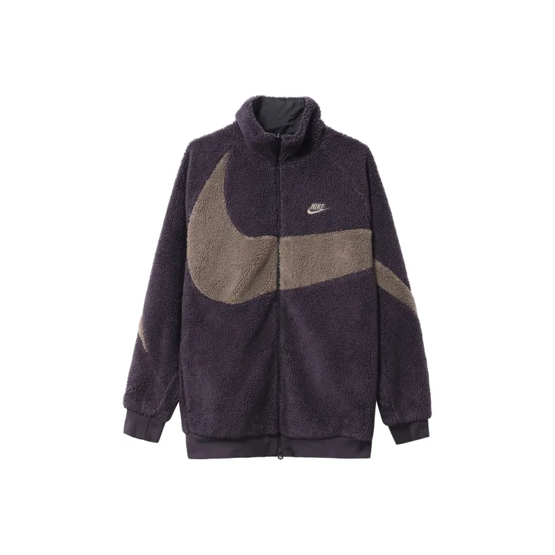 Nike Big Swoosh Reversible Boa Jacket Asia Sizing Cave Purple-0