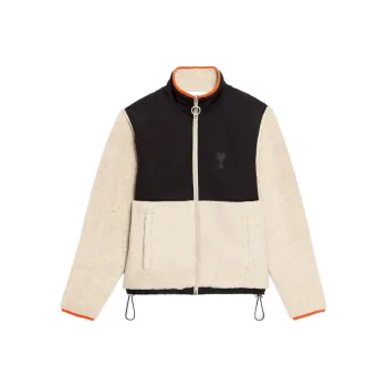 AMIPARIS Ami De Coeur Sherpa Zipped Jacket