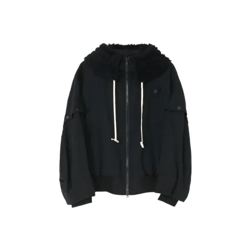 Yohji Yamamoto Faux-fur Trimmed Hoodie