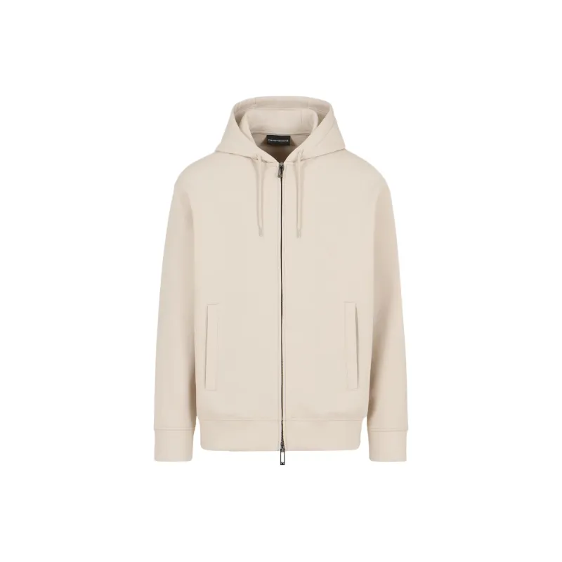 EMPORIO ARMANI Logo embroidered Hooded Jacket-0