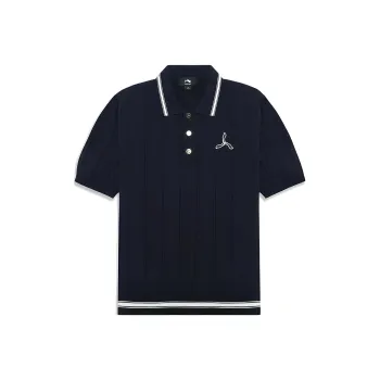 LI NING 1990 Classic Collection Polo Shirt Men's Deep Mysterious Blue