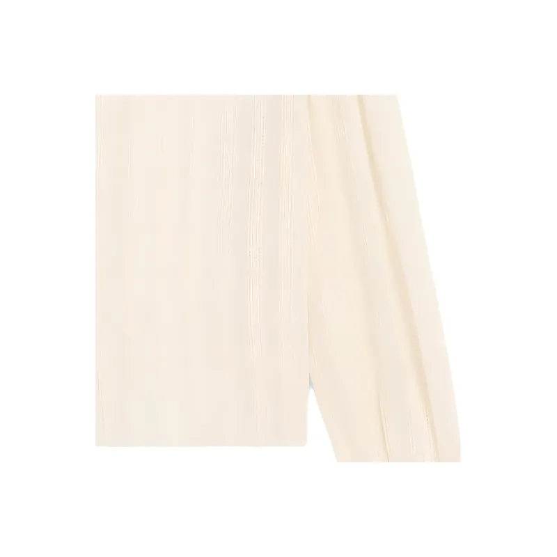 CELINE Cropped Blouse In Muslin Cotton And Wool-4