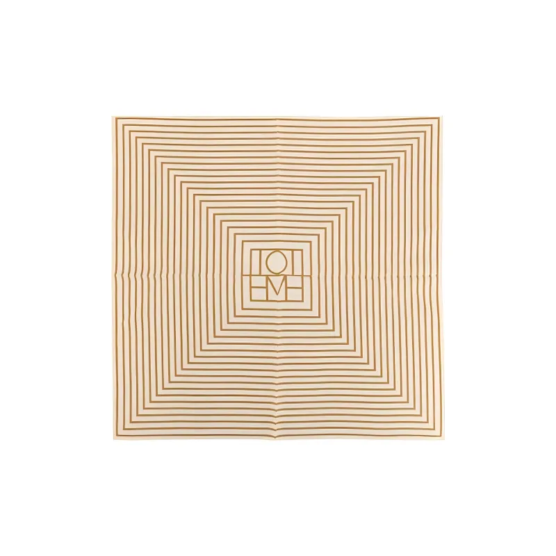 TOTEME Silk Silk Scarves Women's Beige-0