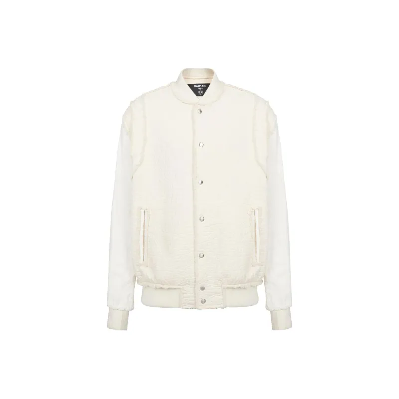 BALMAIN Jackets Men Gray White-0