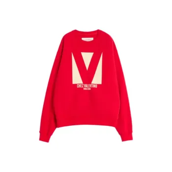 Valentino Chez Valentino Printed Crewneck Sweatshirt