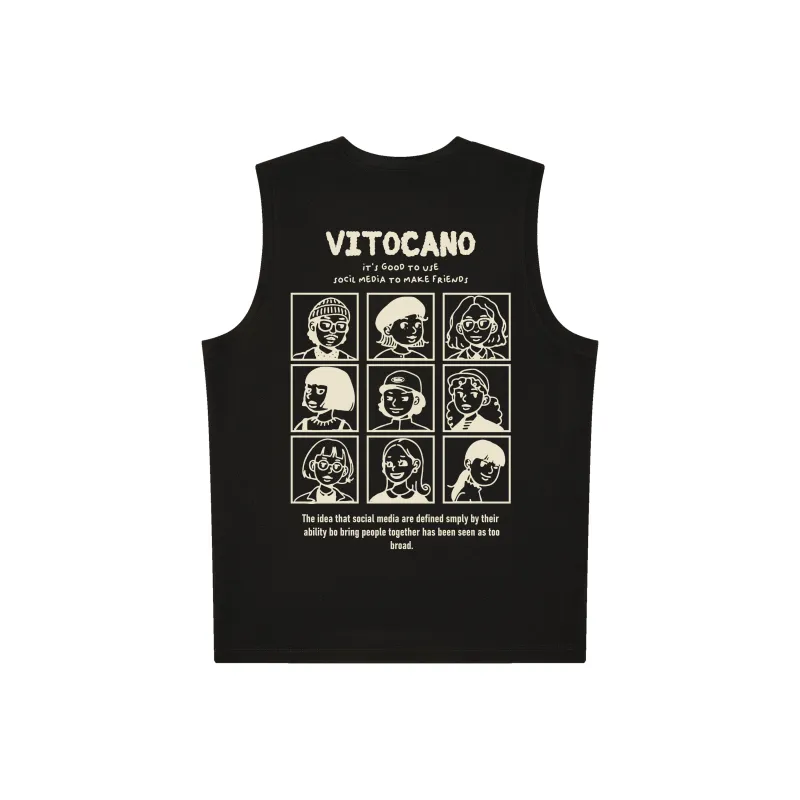 Vitocano Tank Tops Unisex White-2