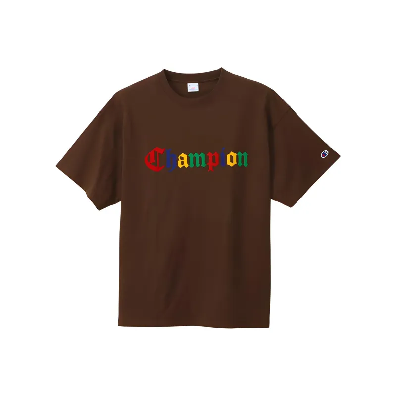 Champion SS24 Drop Shoulder Sleeve T Shirt Men's Brown-0