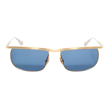 JACQUES MARIE MAGE Irregular Shape Sunglasses Unisex Gold