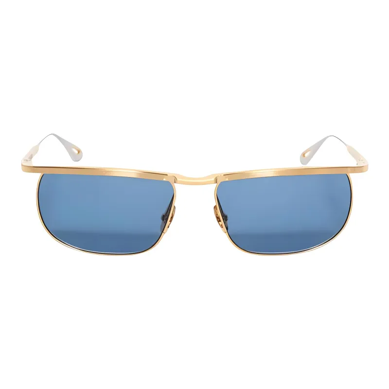 JACQUES MARIE MAGE Irregular Shape Sunglasses Unisex Gold-0