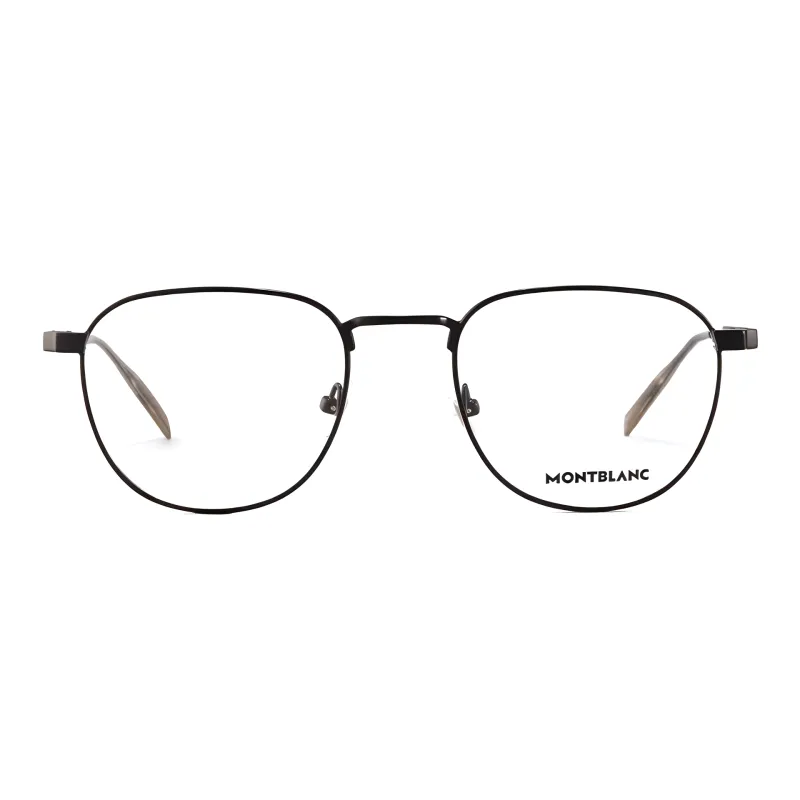MONTBLANC Alloy Round Eyeglass Frames Unisex Black-0