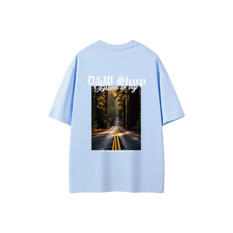 D&W T Shirts Unisex Sky Blue-0