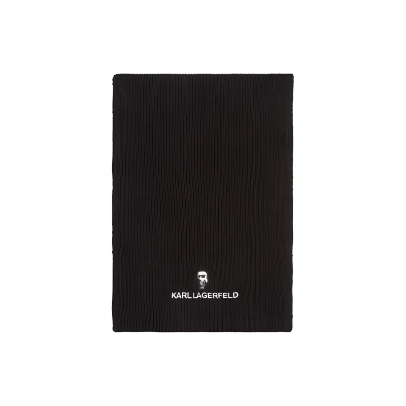 KARL LAGERFELD K/Ikonik 2.0 Ribbed Scarf-0