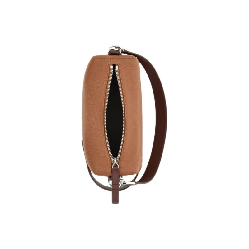 HOGAN Leather Crossbody Bag, Shoulder Bag Mini Women's Brown-4