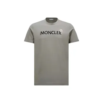 Moncler Flocked Logo Crewneck T Shirt