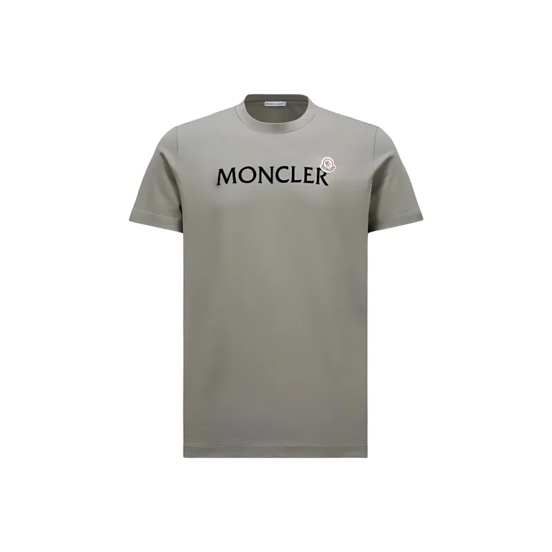 Moncler Flocked Logo Crewneck T Shirt-0