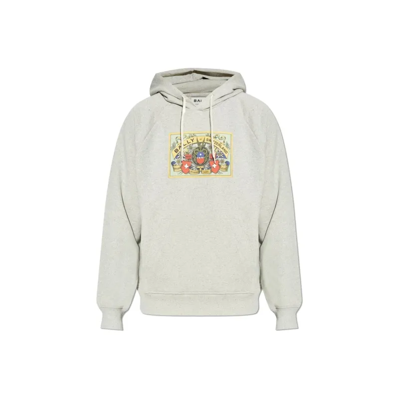 BALLY Graphic Printed Drawstring Hoodie-0