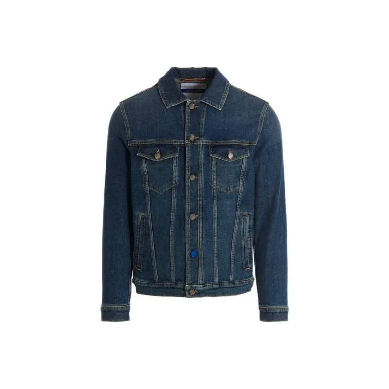 JACOB COHEN Logo-patch Denim Jacket-0