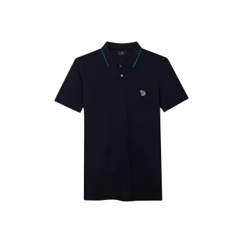 Paul Smith Logo embroidered Cotton Polo Shirt