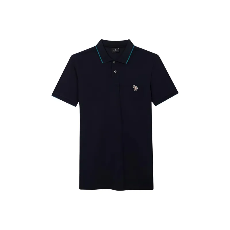 Paul Smith Logo embroidered Cotton Polo Shirt-0