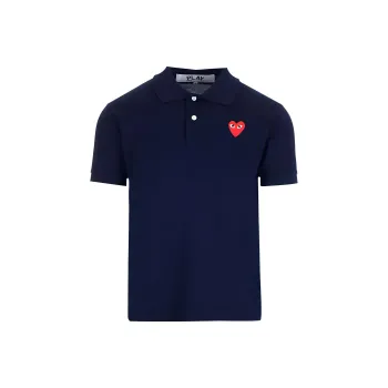 CDG Play Polo Shirt Unisex Marine Blue