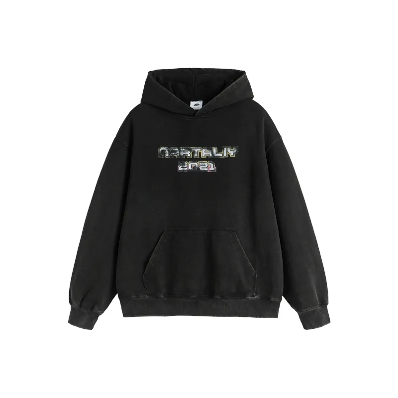 NARTALIY Sweatshirt Unisex Washed Black-0
