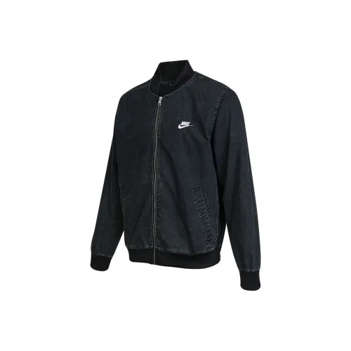 Nike Sportswear Club+ Men's Washed Zip Up Jacket Black