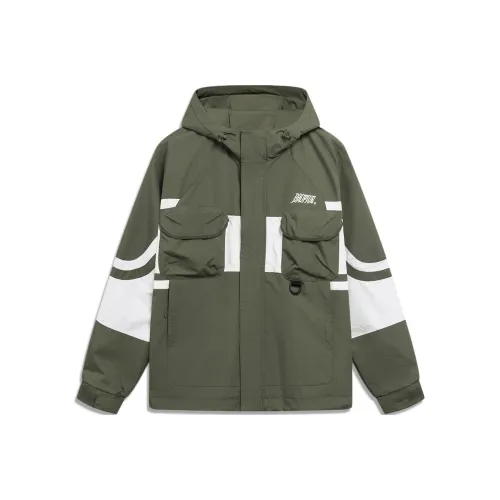 LiNing Jacket Men's Military Green Ecru