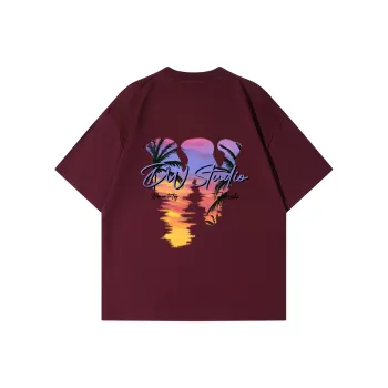 D&W T Shirts Unisex Burgundy
