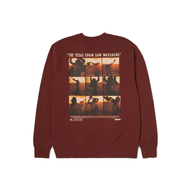 HUF Texas Chainsaw Massacre Collaboration Sweatshirts Unisex Brown-0