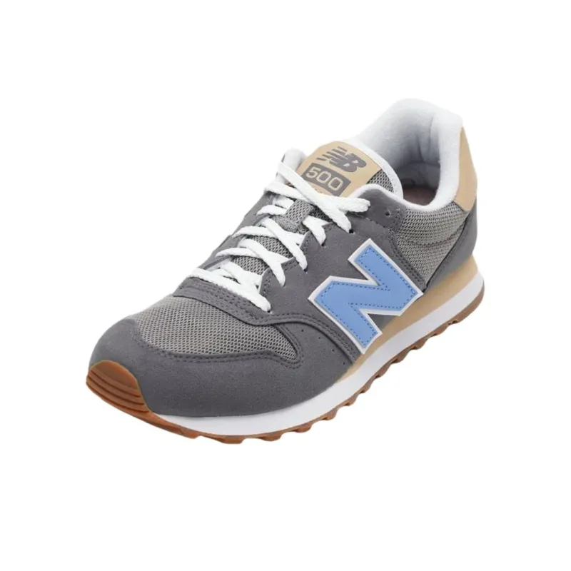 New Balance NB 500 Anti Slip Wear Resistant Low Top Casual Shoes Men's Gray Blue-2