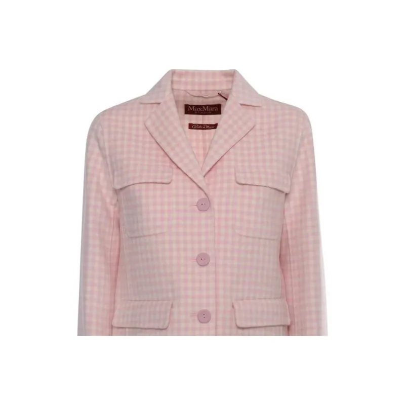 MaxMara Checked Long Sleeved Jacket-2