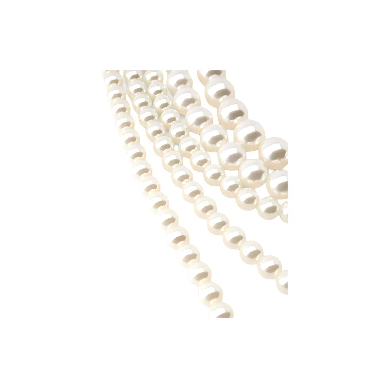 ZARA Polymethyl Methacrylate Zinc Iron Polyester Artificial Pearl Necklaces Women's White-1