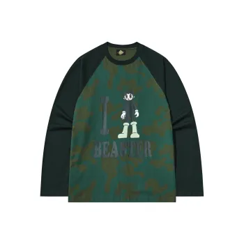 BEASTER x TIEBIATONGMU,LIANMINGKUAN T Shirt Unisex Green Camouflage