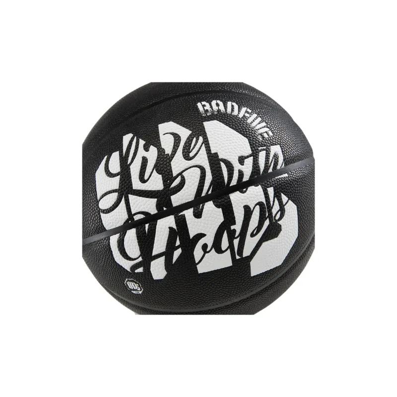 LiNing Moisture Absorbing Leather Basketball Black White Size 7 Ball Competition Unisex-3