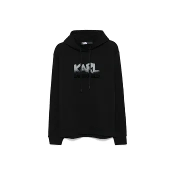 KARL LAGERFELD / Karl Lagerfeld Jeans Flocked Logo Hoodie