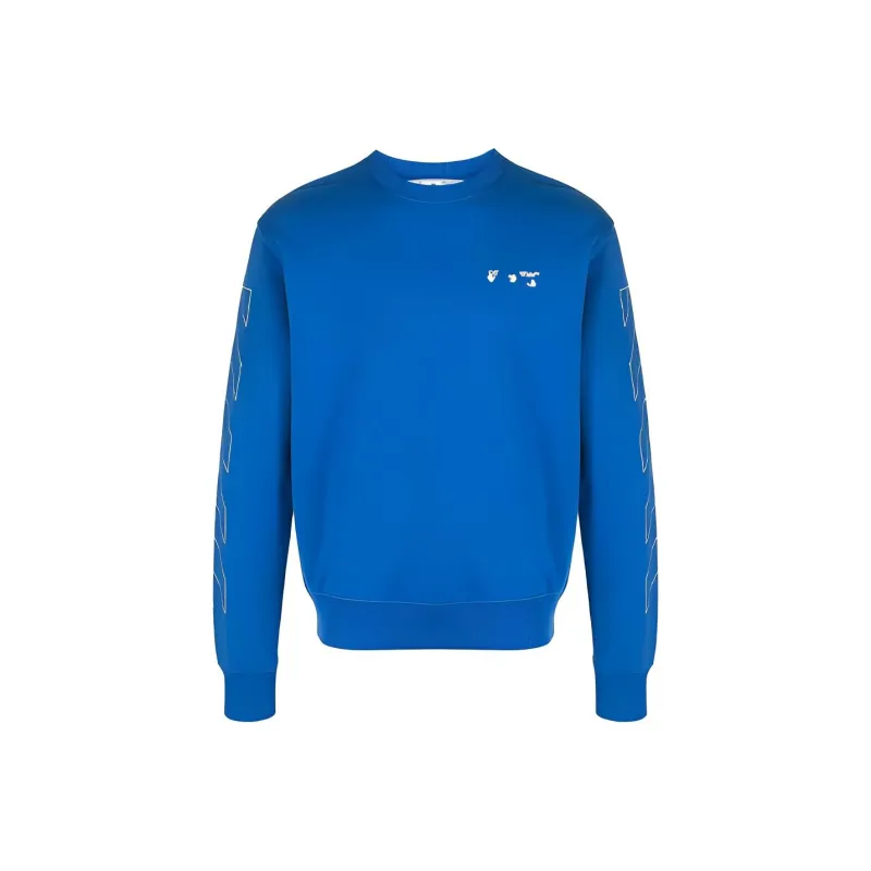 OFF WHITE Diag Ow Logo Slim Crewneck-0