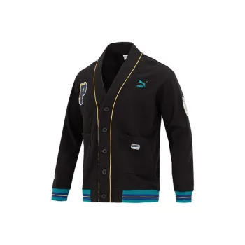 PUMA Team Badge V neck Jacket Tr Jacket Unisex Black