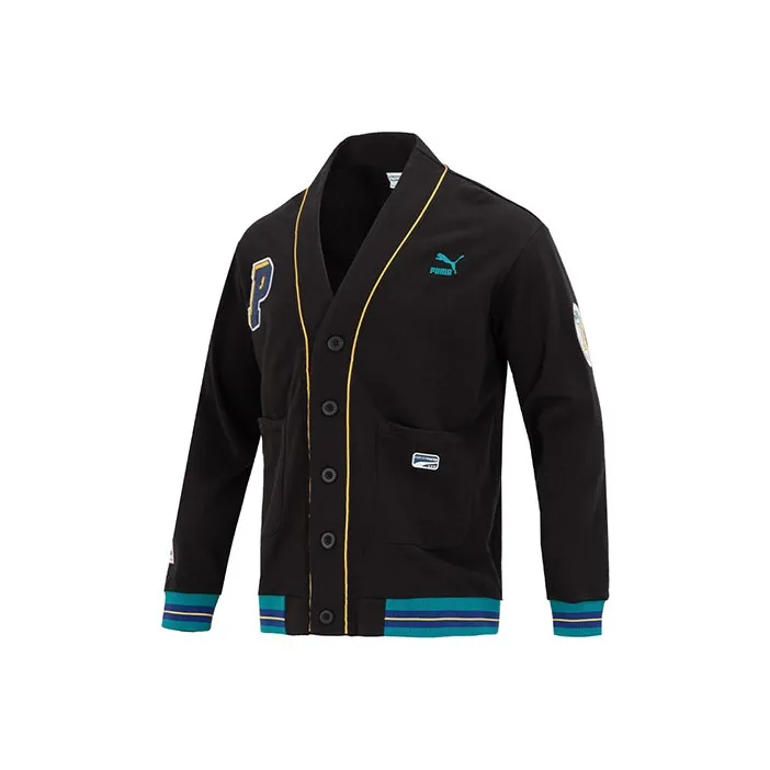 PUMA Team Badge V-neck Jacket Tr Jacket Unisex Black-0